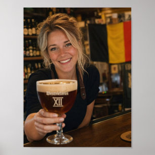 Póster de bienvenida al atardecer de Belgian Aleho
