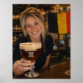 Póster de bienvenida al atardecer de Belgian Aleho