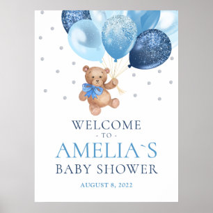 Póster de Bienvenida al Bebe Oso de Peluche Apenas