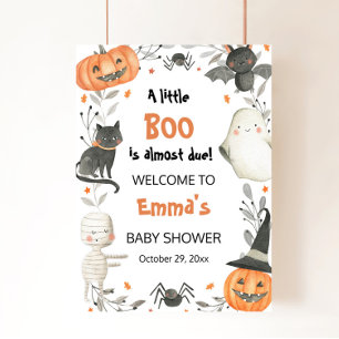 Poster de bienvenida Baby Shower de Little Boo de