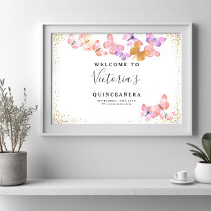 Póster de bienvenida Cielos de Mariposa Confeti Do