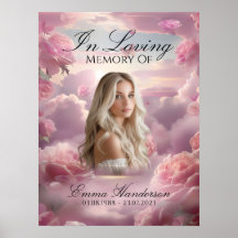 Póster de bienvenida conmemorativa de flores etern