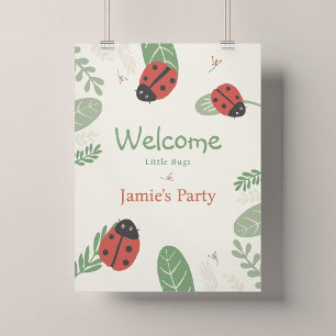 Póster de Bienvenida Cumpleaños Mariquita - Tamaño