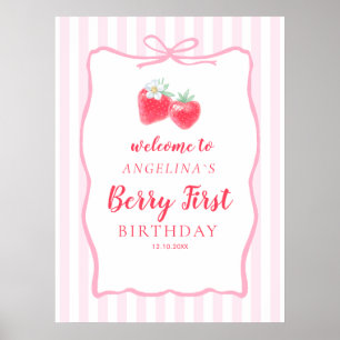 Póster de Bienvenida Cumpleaños Temático de Bayas 