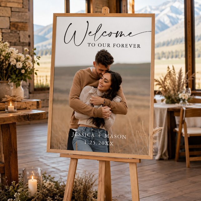Póster de Bienvenida de Boda con Foto Personalizad (Subido por el creador)