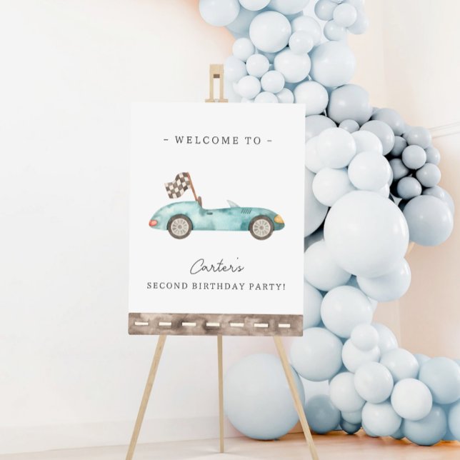 Póster de bienvenida de cumpleaños de coche de car (Subido por el creador)