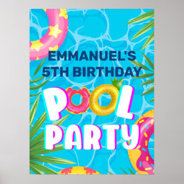 Póster de bienvenida de cumpleaños para fiesta tro