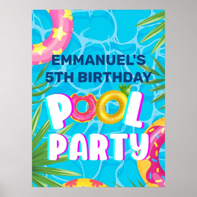 Póster de bienvenida de cumpleaños para fiesta tro (Frente)
