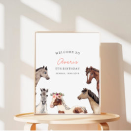 Póster de bienvenida de cumpleaños para niños con 