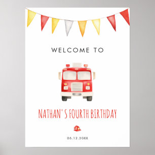 Póster de bienvenida de fiesta de cumpleaños de ca