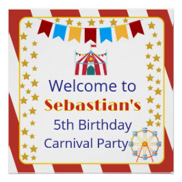 Poster de bienvenida de la fiesta de cumpleaños de