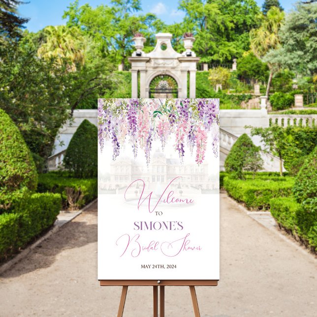 Póster de bienvenida Floral Regency (Subido por el creador)