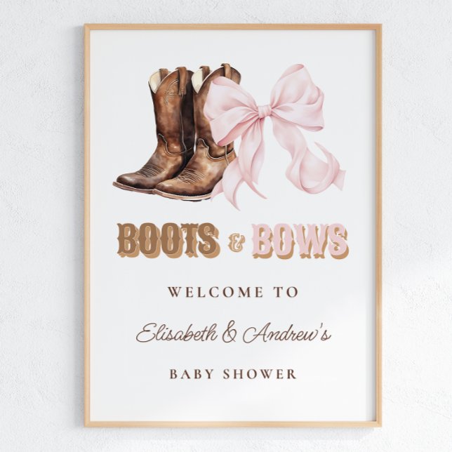 Póster de bienvenida para Baby Shower de Boots & B (Subido por el creador)