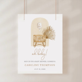 Póster de bienvenida para baby shower de guardería