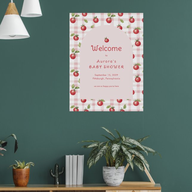 Póster de bienvenida para Baby Shower de Nuestra P (Salón 1)