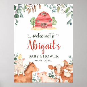 Póster de bienvenida para baby shower Desfile de a