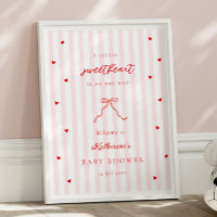 Póster de bienvenida para baby shower Little Sweet