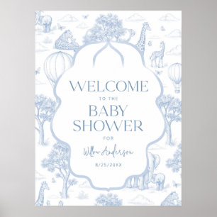 Póster de bienvenida para baby shower Toile De Jou