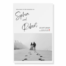 Póster de bienvenida para boda elegante | Boda per