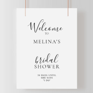 Póster de bienvenida para despedida de soltera con
