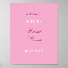 Póster de bienvenida para despedida de soltera en