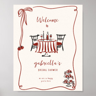 Póster de bienvenida para despedida de soltera Tha
