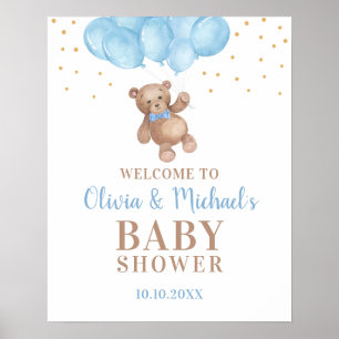 Póster de bienvenida para fiesta de baby shower Oh