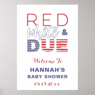 Póster de bienvenida para fiesta de baby shower Ro