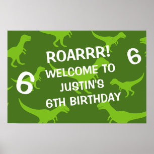 Póster de bienvenida para fiesta de cumpleaños con