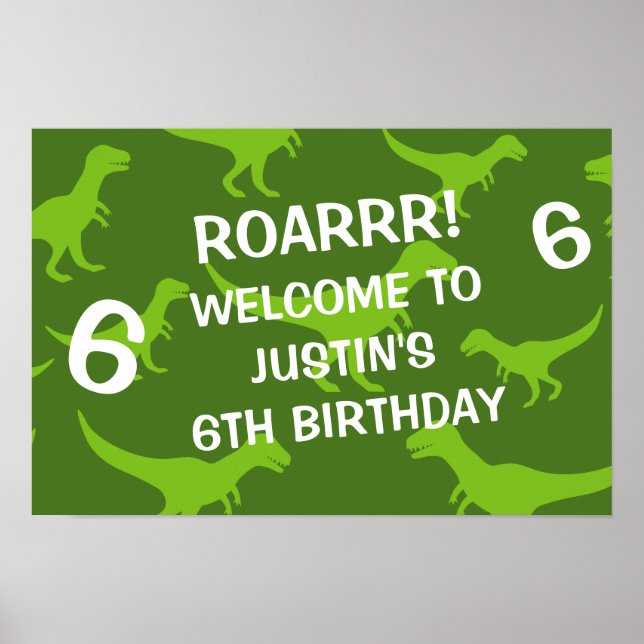 Póster de bienvenida para fiesta de cumpleaños con (Frente)