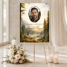 Póster de bienvenida para funeral de ciervos del b
