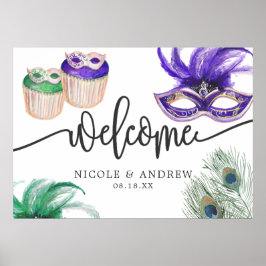 Póster de Bienvenida para la Fiesta de Regalos par