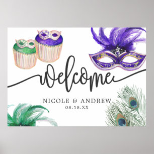 Póster de Bienvenida para la Fiesta de Regalos par
