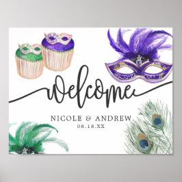 Póster de Bienvenida para la Fiesta de Regalos par