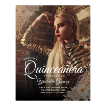 Póster de bienvenida para Quinceañera con foto osc