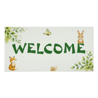 Póster de bienvenida personalizado para el aula co