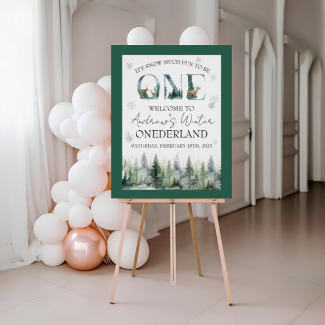 Poster de Bienvenida Woodland Winter ONEderland (Subido por el creador)