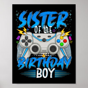 Póster De Birthday Boy Video Game Birthday Gamer Boys
