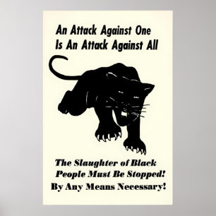 Póster de Black Panther 'Un ataque contra uno es u