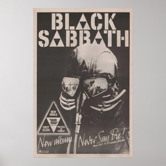 Póster de BLACK SABBATH - 1978 original NME Never  (Frente)