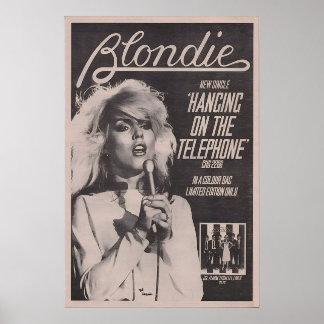 PÓSTER DE BLONDIE 1978 original NME - colgado de l (Frente)