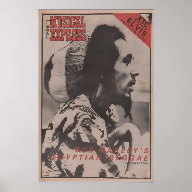 Póster de BOB MARLEY - 1978 original NME - Egipcio (Frente)