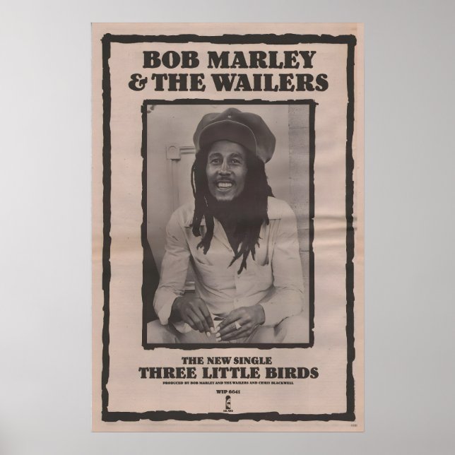 Póster de BOB MARLEY - 1980 original NME - Tres (Frente)