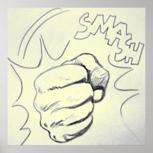 Poster de boceto de lápiz con boquilla de arte pop