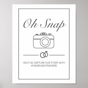 Póster De Boda de ajuste Rótulo blanco Minimalista modern