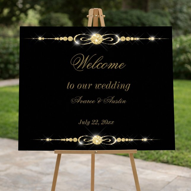 Póster de boda Diamantes Oro y Brillo (Subido por el creador)