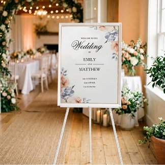 Póster de boda elegante con acuarela de lavanda