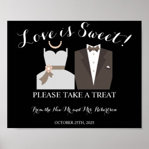 Póster de boda para despedida de soltera B & G Lov