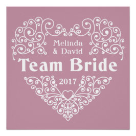 Poster de bodas de Team Bride