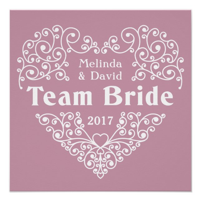 Poster de bodas de Team Bride (Anverso)